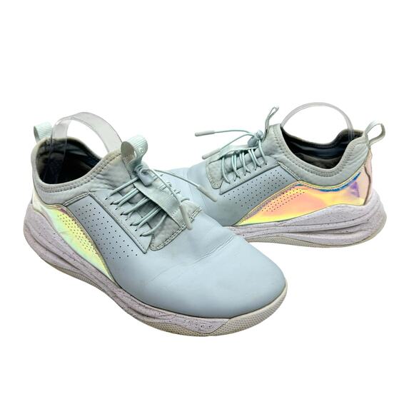 CLOVE Limited Edition Classic Light Blue Holographic Unisex Slip On Shoes - Picture 1 of 11